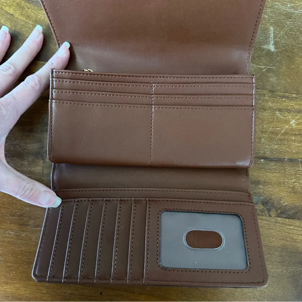 Fossil Brown Leather Wallet Classic Design‎